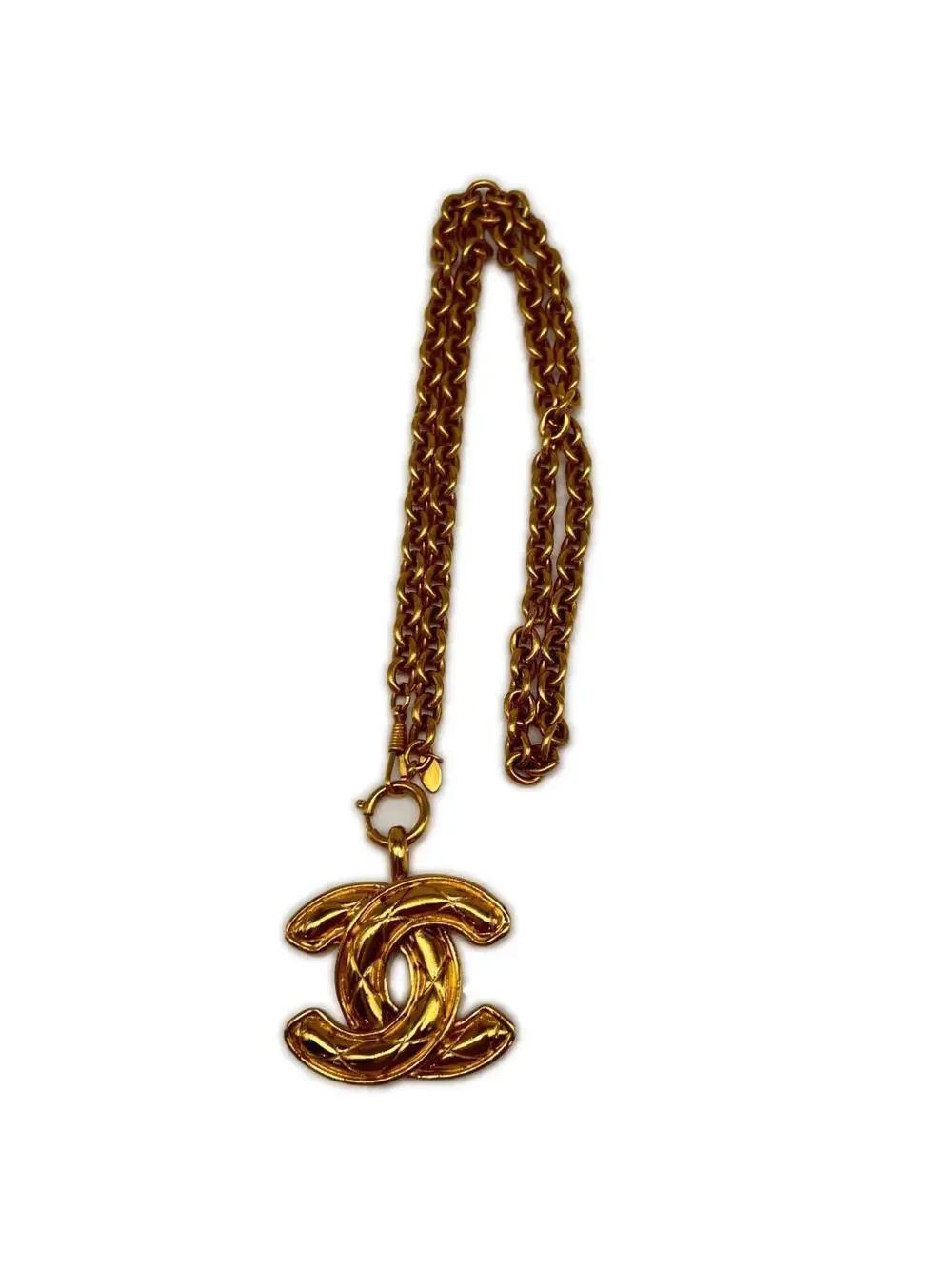 Chanel Cc Logo Chain Pendant Necklace #299516C15B